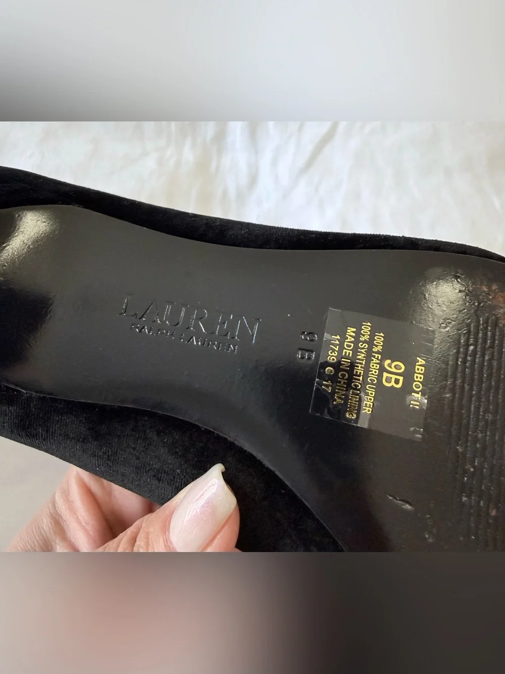 Ralph Lauren | Women’s 9 | Abbot Black Velvet Kitten Heels | Business Party